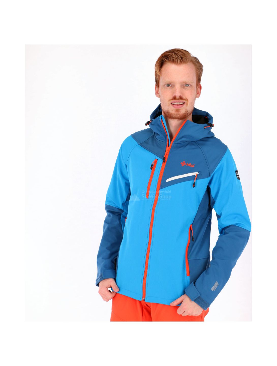 Kilpi, veste de ski softshell bleu 