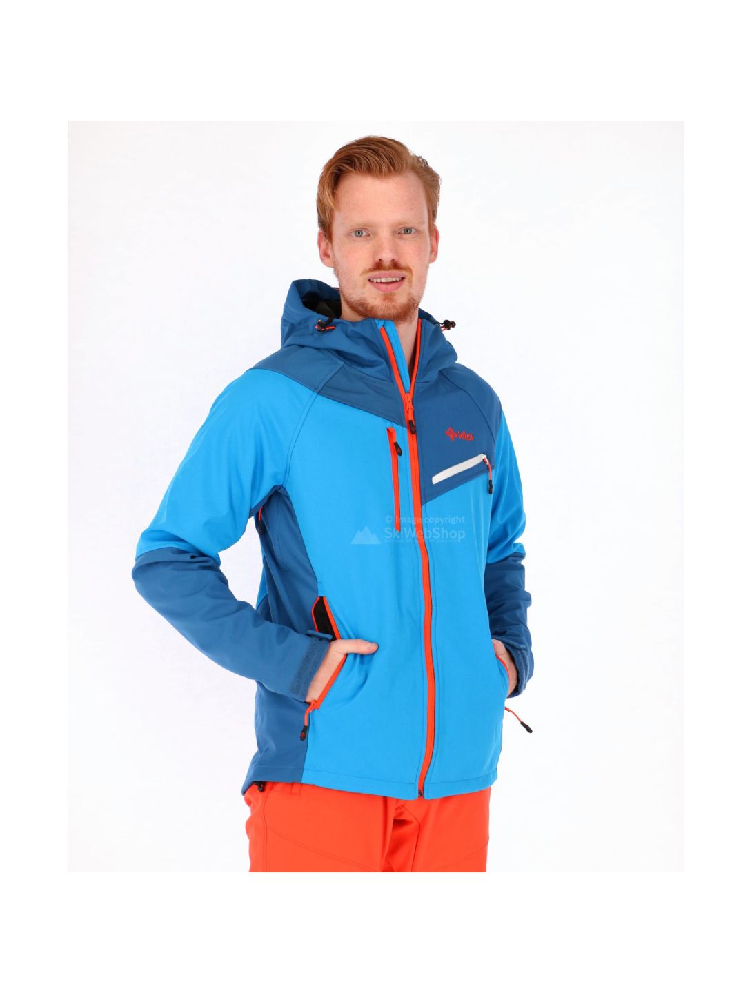 Kilpi, veste de ski softshell bleu 