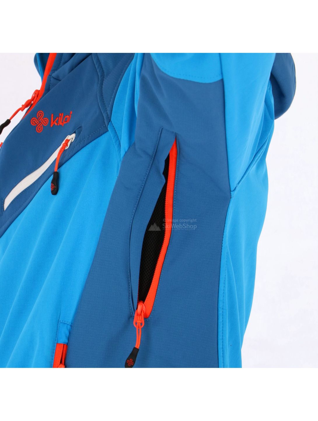 Kilpi, veste de ski softshell bleu 