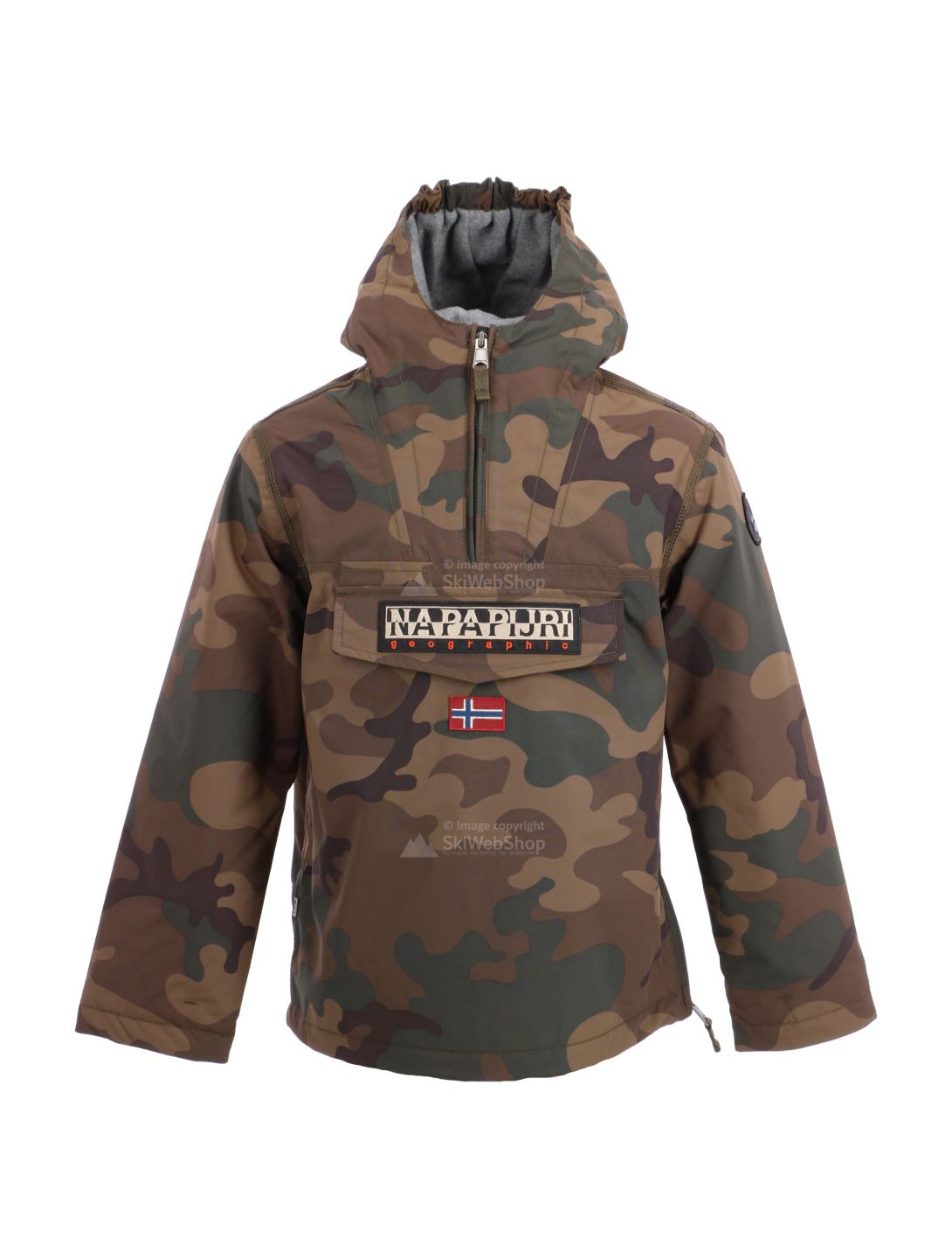 Napapijri, Rainforest anorak camouflage manteau d'hiver enfants vert 