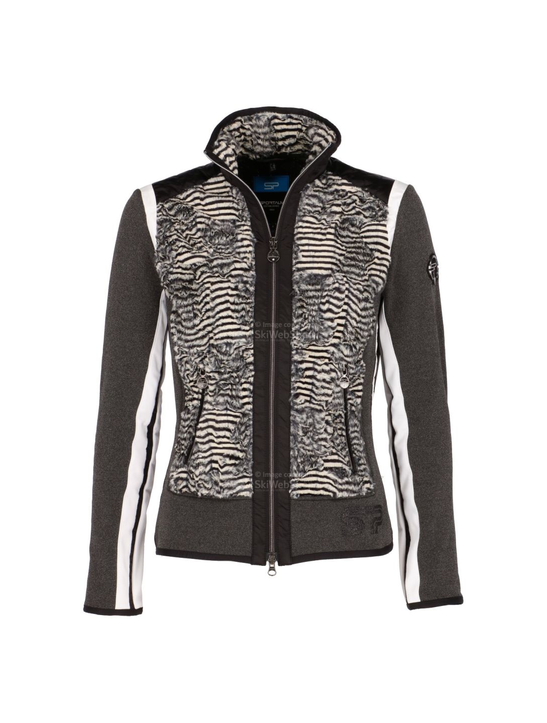 Sportalm, Delusion fleece jacket, women, black-white