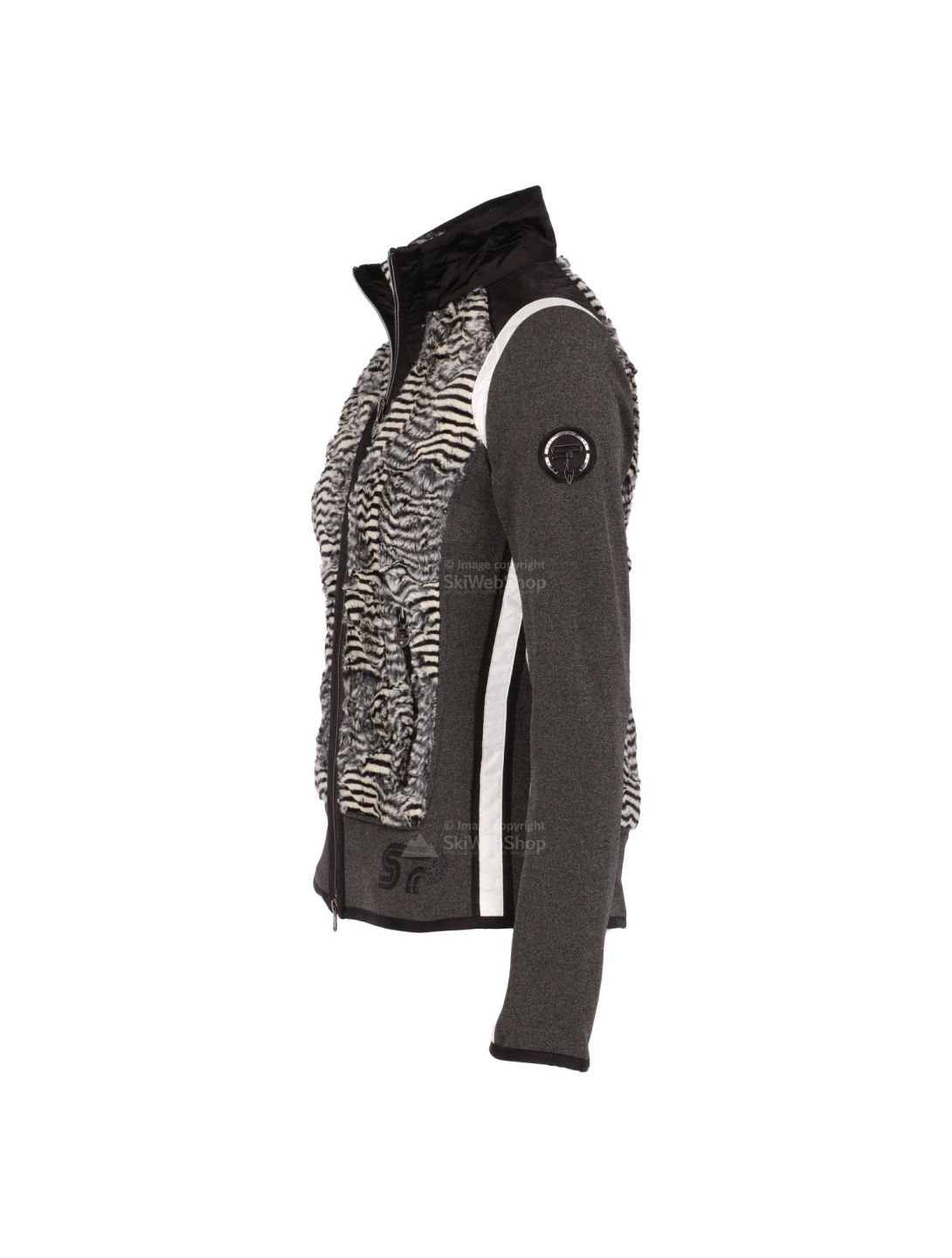 Sportalm, Delusion fleece jacket, women, black-white