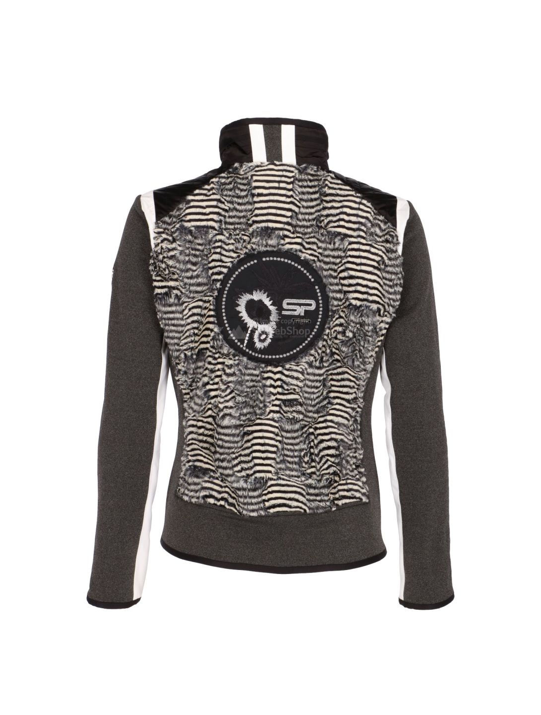 Sportalm, Delusion fleece jacket, women, black-white