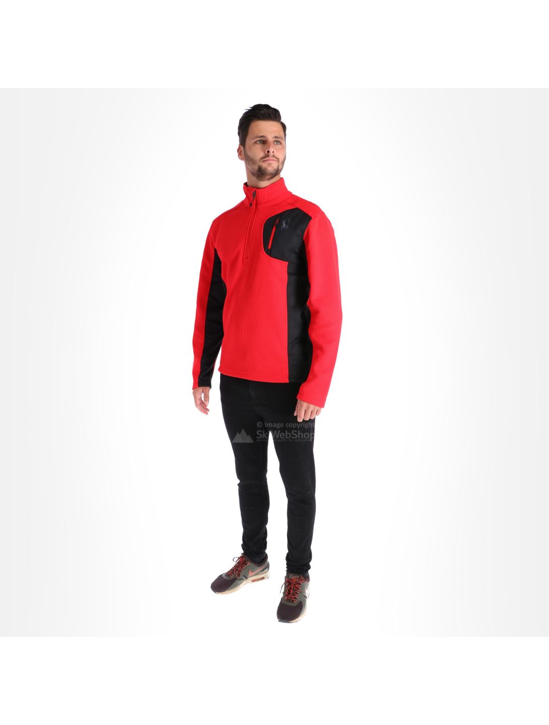 Spyder, Bandit half zip stryke pull hommes rouge 