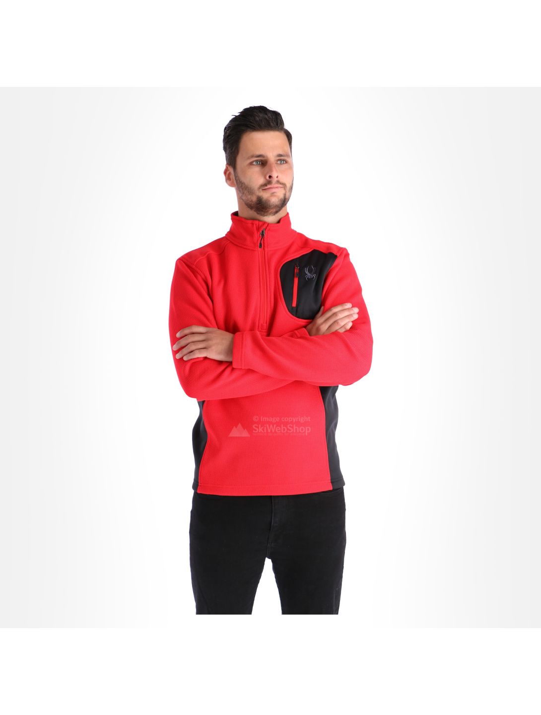 Spyder, Bandit half zip stryke pull hommes rouge 