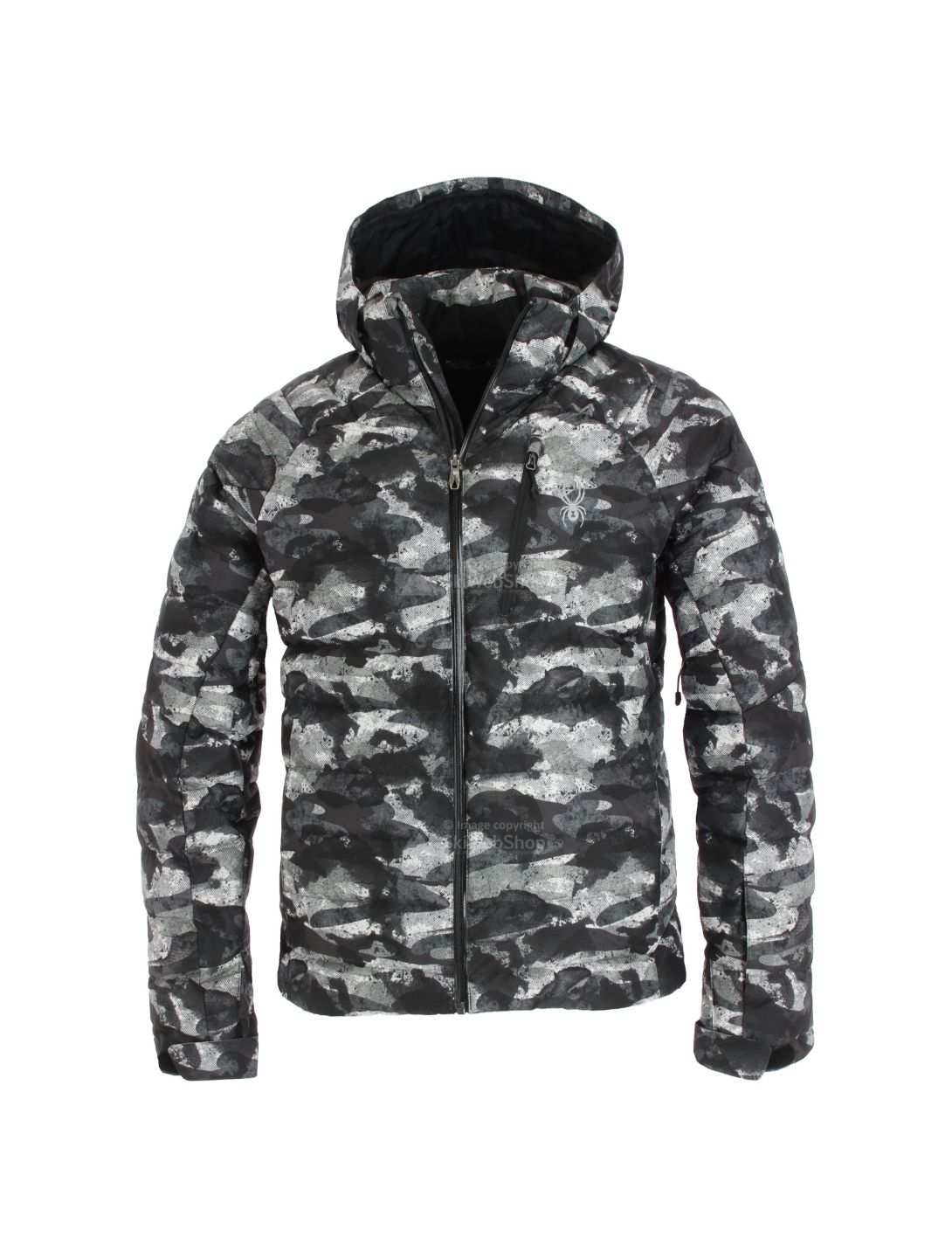 Spyder, Impulse Synthetic down veste de ski hommes camo distress noir 