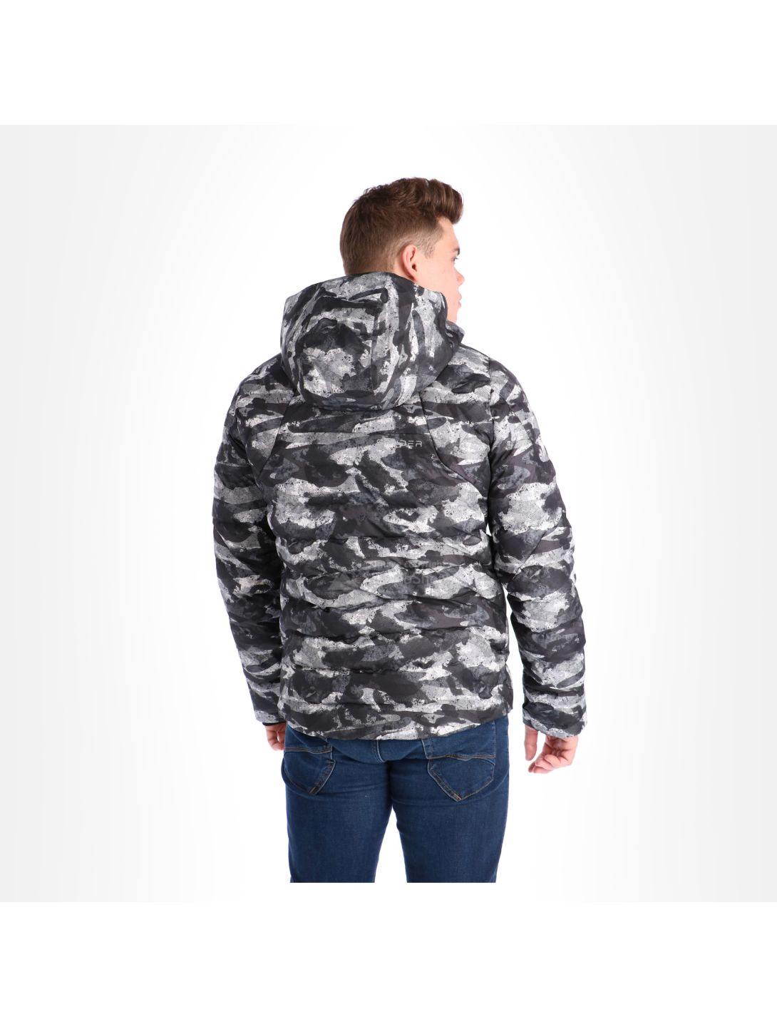 Spyder, Impulse Synthetic down veste de ski hommes camo distress noir 