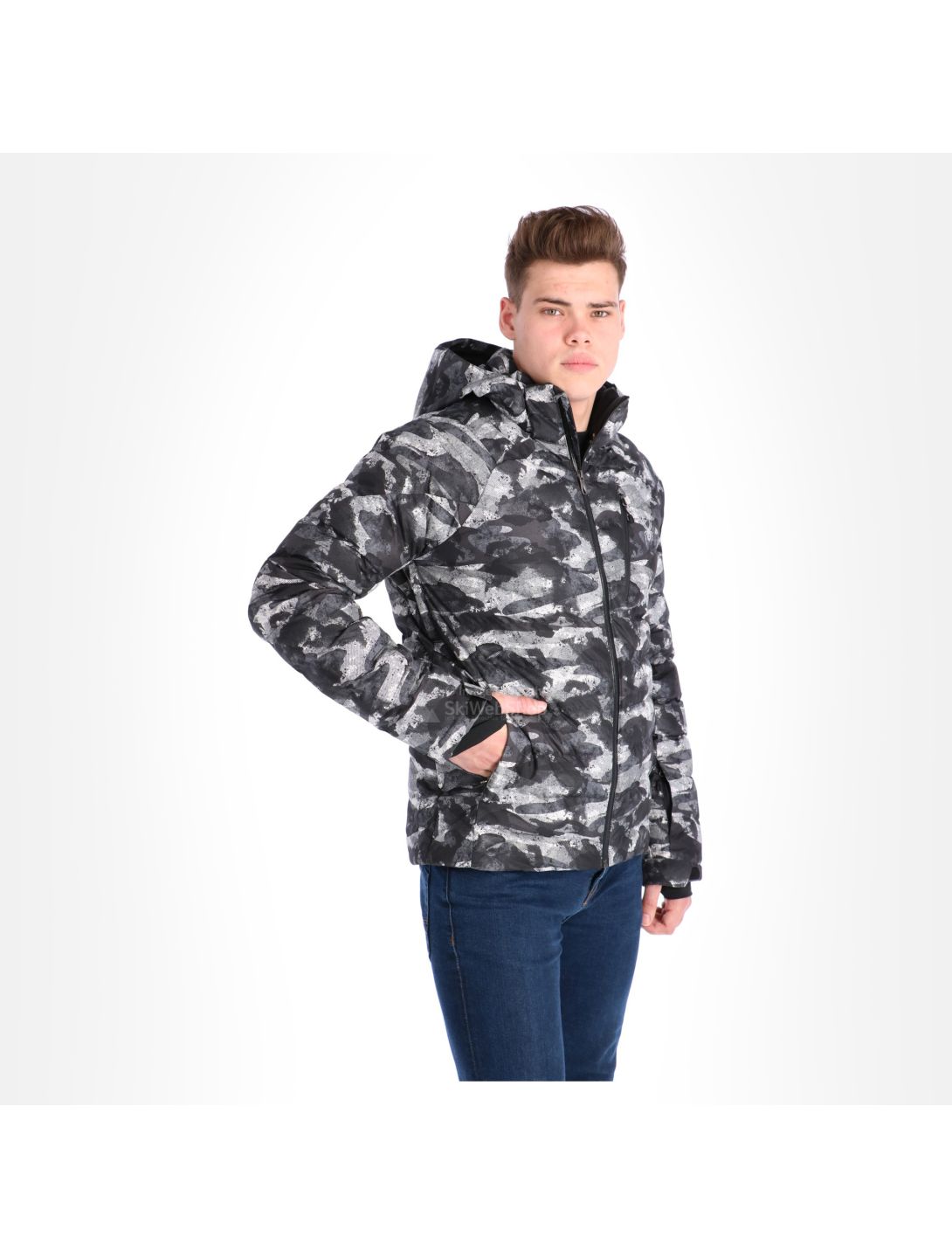 Spyder, Impulse Synthetic down veste de ski hommes camo distress noir 