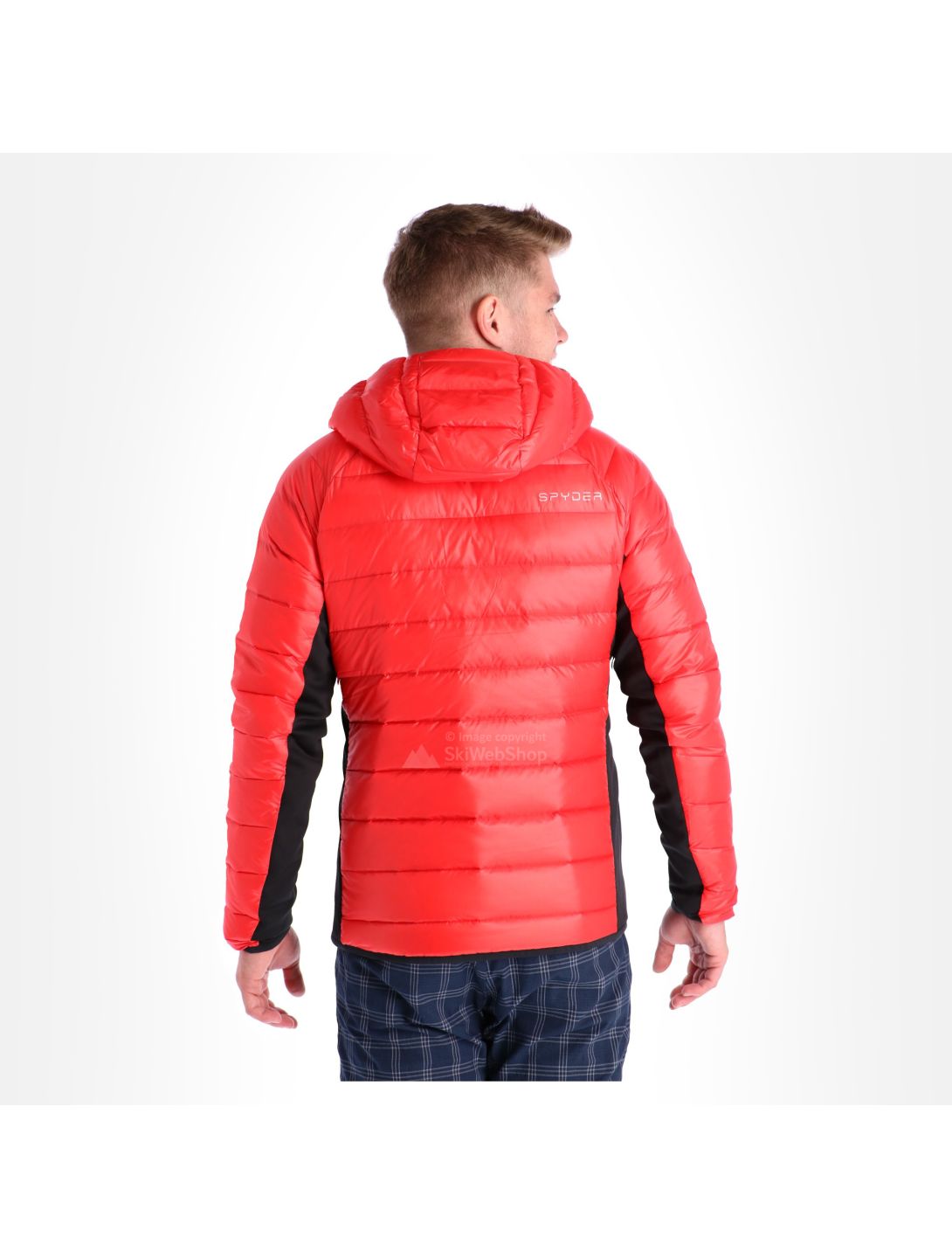 Spyder Syrround hybrid hoody doudoune hommes vulcano rouge