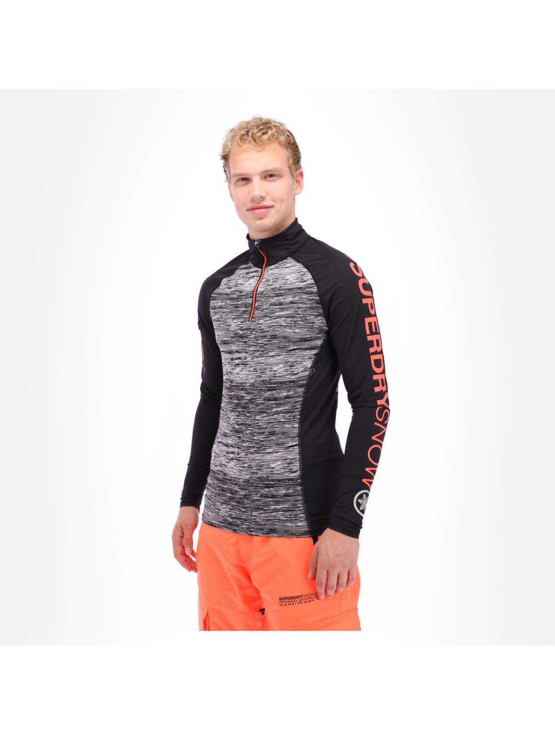 Superdry, pull de ski hommes carbon space dye gris 