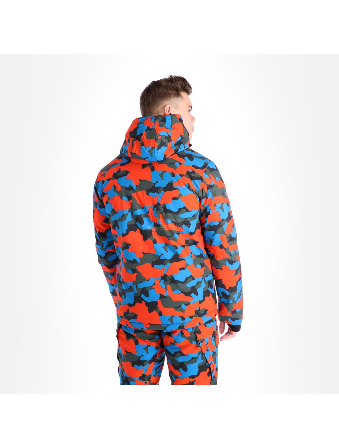 Tenson, Yanis Camo veste de ski hommes orange 