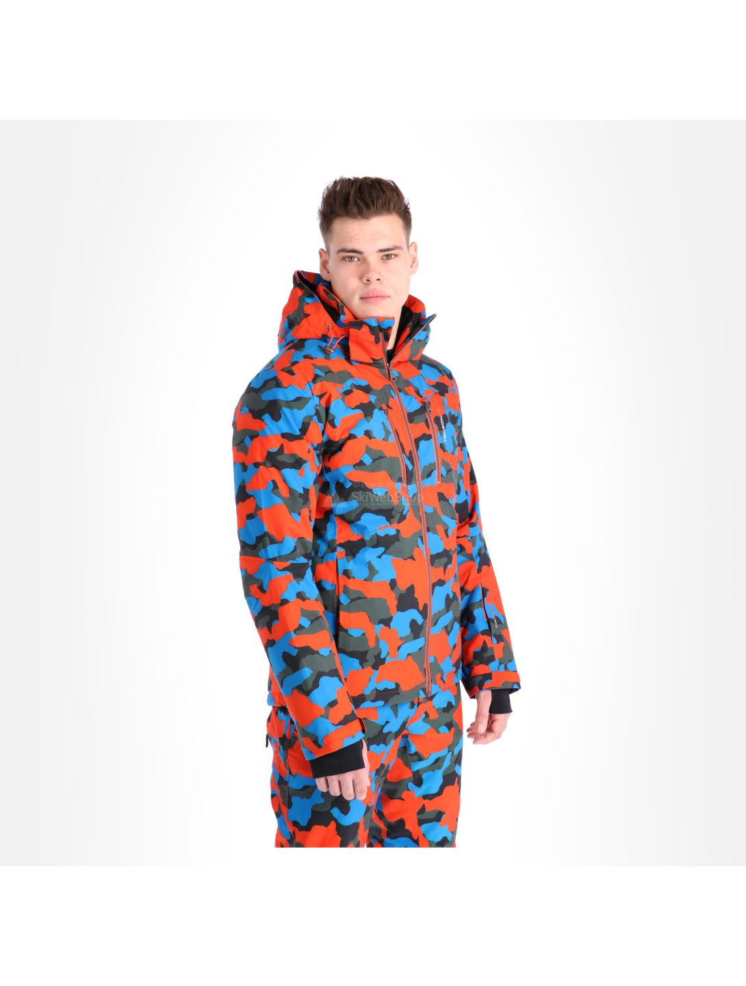 Tenson, Yanis Camo veste de ski hommes orange 