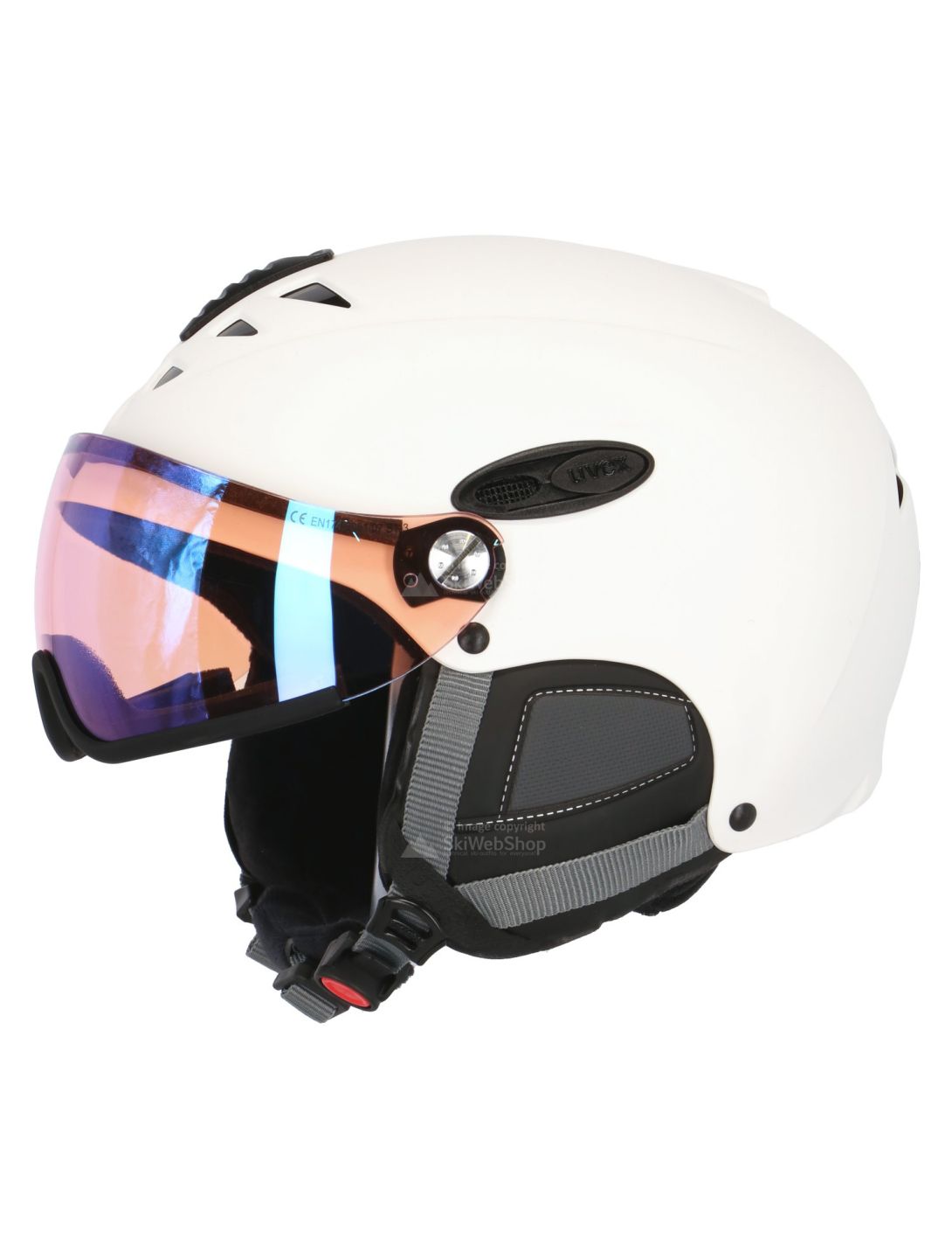 Uvex, HLMT 300 Visor Vario ski helmet, matt white