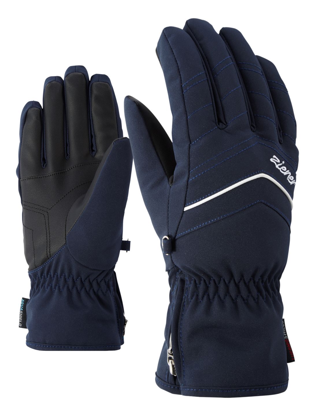 Ziener, gants de ski bleu 