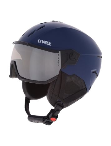 Casque ski femme bleu moulé avec visière - Opti Ski